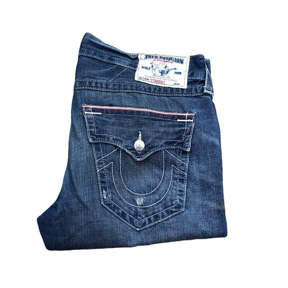 True Religion Jeans Size 36 STRAIGHT Blue - Picture 6 of 10